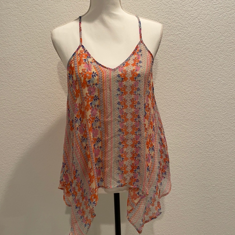 Ella Moss Floral Silk tank top SZ. Small/ Medium
